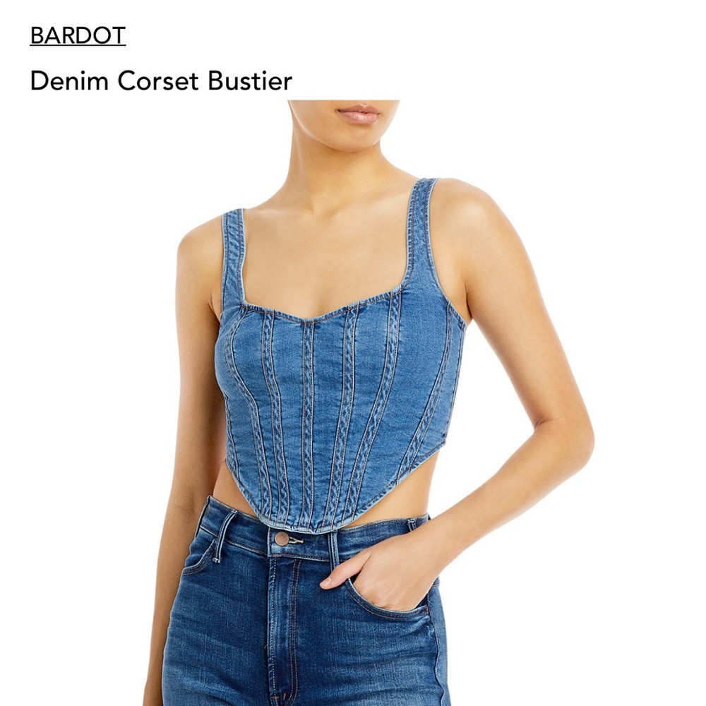 Bardot Denim Bustier